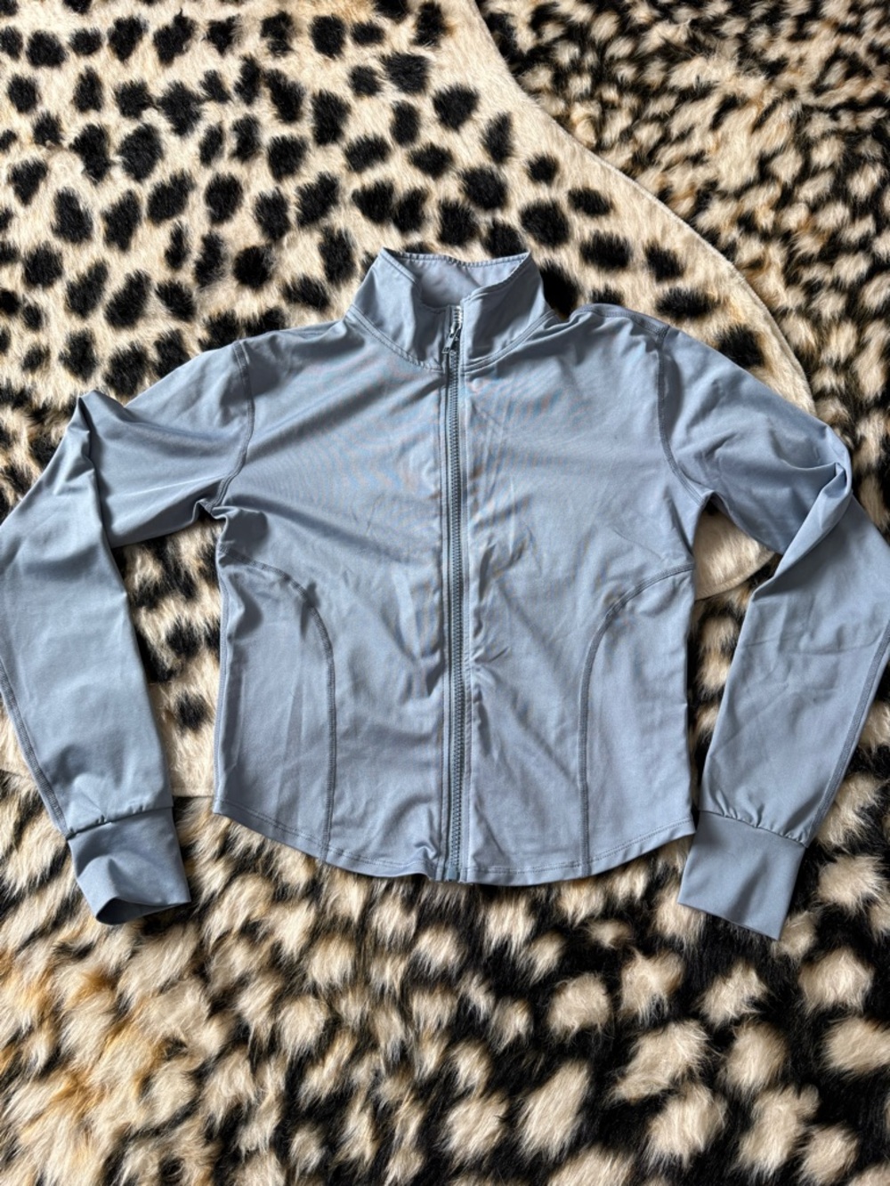 Light Blue Women’s Zip-Front Athletic Jacket